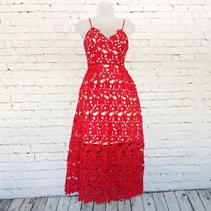 Cutout lace overlay dress